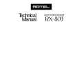 ROTEL RX803 Manual de Servicio