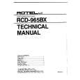 ROTEL RCD965BX Manual de Servicio