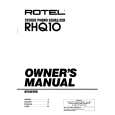 ROTEL RHQ10 Manual de Usuario